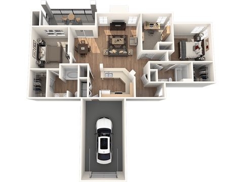 Villa Floor Plan Villa Floor Plan at Sedona Springs, Austin, TX, 78749